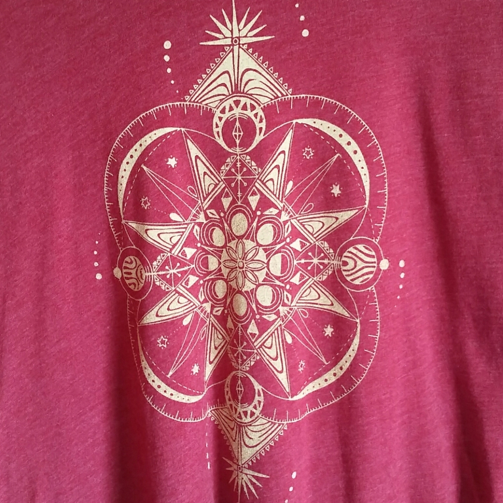 Soul flower celestial long sleeve hoody tee NWT